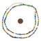 The Bead Chest Christmas Beads: Vintage African Love Glass Beads, Turquoise Medley, Authentic Multicolor, Full Strand